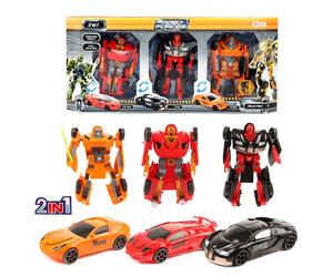 Toi-Toys Roboforces transformer robots 10 cm 3-piece