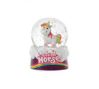 Toi-Toys - Sfera Innevata - Unicorno Natale Avvento Decorazione Ragazza Rosa