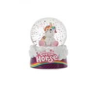 Toi-Toys - Sfera Innevata - Unicorno Natale Avvento Decorazione Ragazza Rosa