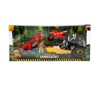 Toi-Toys World of Dinosaurs Playset with Dinosaurs - 2 Dinosaurs with Motorcycle
