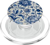 Toile De Jouy, motivo francese blu e bianco PopSockets PopGrip per MagSafe