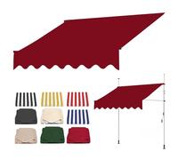 Toile de Rechange Store Banne Couverture D'auvent de PareSoleil Protezione esterna UV Imperméable Abri PareSoleil 100% poliestere pour Cour Balcon Terrasse (colore: vino rosso Dimensioni: