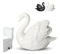 Toilet Bolt Covers, Ceramic Toilet Bolt Caps, Decorative Toilets Bolts caps, Toilets swans Ceramic Bolts COvers (White)