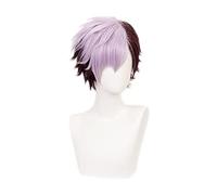 Toilet-bound Hanako-kun Cosplay Wigs Tsuchigomori Mix Purple Short Synthetic Hair Wig Anime Costume Role Play Wig