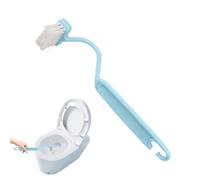 Toilet Brush with Rim Cleaner, Multi-functional Angled Corner Scrubber