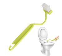 Toilet Brush with Rim Cleaner, Multi-functional Angled Corner Scrubber
