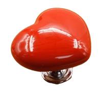 Toilet Button Pusher - Heart Shaped Flusher Helper for Long Nails | Sanitary Press Topper for Women/Travel/Home | Plastic Water - Proof Design (Red)