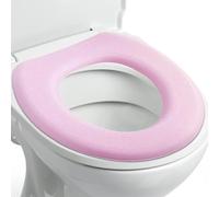 Toilet Cover Seat - Easy Cleaning Bathroom Accessories, Waterproof Thickened Warmth Toilet Pad, Hook and Loop Design Toilet Lid Cover Cushion for Bathroom Hotel Hostel