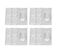 Toilet Lid Bumper Transparent Silicone Toilet Seat Bumpers Pad Quiet Cushioning Design Easy Install for Homes Hotels 20PCS