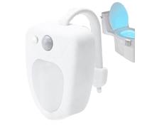 Toilet Light Motion Sensor Activated | 16-Color LED Nightlight for Toilet Bowl | Colour Changing Bathroom Lamp Adjustable Brightness for Kids, Adults, Elderly, Night Visiits for Safety & Fun Atmosfera