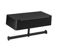 Toilet Paper Holder | Bathroom Toilet Roll Holder | Stick On Toilet Roll Holder With Shelf | Toilet Roll Holder With Storage Box | Stainless Steel Toilet Paper Dispenser With Storage For Bathroom