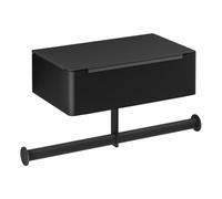 Toilet Paper Holder | Bathroom Toilet Roll Holder | Stick On Toilet Roll Holder With Shelf | Toilet Roll Holder With Storage Box | Stainless Steel Toilet Paper Dispenser With Storage For Bathroom