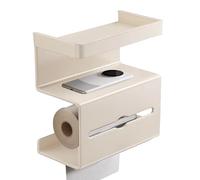 Toilet Paper Holder, Wall-Mounted Shelf Rack, No-Drill Installation, Space-Saving Organizer for Apartment, Home, Guest Bathroom, Powder Room, Commercial Use, 7.87x7.48x5.51 inches