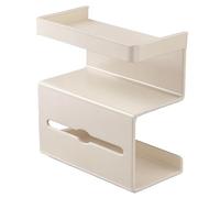 Toilet Paper Holder with Shelf, No Drilling Design, Wipes Storage Organizer, Carbon Steel, Modern Space-Saving Stand for Apartment, Home, Guest Bath, Powder Room and Commercial Use, 20x19x14cm