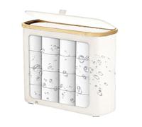 Toilet Paper Organizer | Sturdy Toilet Paper Container Bathroom Organizer | Small Space Organization Bin With Lid For Tissue Home Cabinet Corner Vanity Restroom Shelf Floor Apartment Dorm