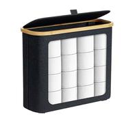 Toilet Paper Organizer | Sturdy Toilet Paper Container Bathroom Organizer | Small Space Organization Bin With Lid For Tissue Home Cabinet Corner Vanity Restroom Shelf Floor Apartment Dorm
