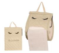Toilet Paper Roll Cover - 7.87x5.51x0.59in Cotton Cute Eyelash Shape Organizer, Bathroom Tissue Holder | Toilet Paper Storage for Vanity Under Sink Shelf Cabinet Corner Bathroom Decoration Access