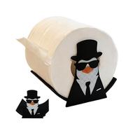 Toilet Roll Holder - Penguin Tissue Stand | Lovely Penguin-themed Toilet Roll Holder, Ideal Bathroom Accessory For Living Room, Washroom, Apartment, Home, Or Vanity Décor, Practical And Cute