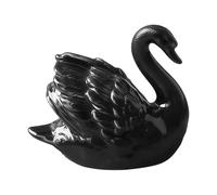 Toilet Screw Covers, Bowl Caps, 3.94x2.17x3.35 Inches Ceramic Swan Support, Decorative Modern Fixture with Finish, Bathroom Ornament with Utility, Home Accessories for Bedroom Apartment Office Hotel