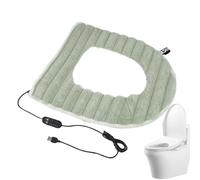 Toilet Seat Cover, Soft Heated Toilets Pad, Powered Seats Warmer, Adjustable Temperature Cushion, Electric Heating Pads for Bathroom, Home, Dorm, Winter Use, Elderly Care, 17.32x14.57x0.79 Inches
