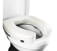 Toilet Seat Riser - 15.75 Inches Bathroom Support Aid | Portatile Comò Booster - Lungo Tail Elderly Assistance Seat PVC Leather Sponge Material Lightweight Non Slip Waterproof Design For Seniors