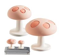Toilet Tank Flush Button | Silicone Cute Mushroom Flush Replacement | 2 pezzi Eye-Catching Design Toilet Tank Button Aid | Prevent Damage For Home Improvement Washroom Upgrade