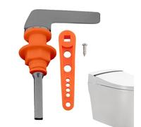 Toilet Tank Handle, Zinc Alloy Angle Fitting Side Mount Lever, Replacement Toilet Wrench For Bathroom Accessories, Fits Old-Fashioned And Modern Home Or Apartment Toilets, Easy Replacement