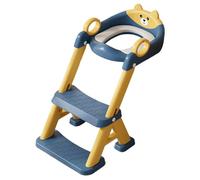 Toilet Training Seat for Toddler - 2 1 Kids Potty Trainer with Adjustable Steps, Secure Non-Slip Base | Foldable Toilet Ladder for Baby Bathroom Training, Cofortable Splash Guard Seat for Boys Girls