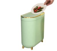 Toilet Trash Can With Lid | 32x14x30cm Waterproof Bathroom Paper Trash Cans - Space-Saving With Lid Toilet Paper Garbage Can, Noise-Free Convenience Slim Toilets Garbage Cans For Bathroom Waste