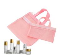 Toiletry Bag, Cosmetic Mesh, 2 Piece Portable Airplane Pouch with Handle, Zippered Organizer for Concert, Festival, School, Stadium, Gym, Work, Vacation, Beach and Travel