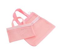 Toiletry Bag, Cosmetic Pouch, 2 Pieces Mesh Ventilation Lightweight Secure Zippers Compact Multi Purpose Breathable Space Saving, Mesh Travel Bags for Outdoor Vacation, Small, Large, Pink, Black