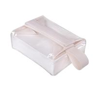 Toiletry Bag - Magnetic Closure for Valuation | Clear Organizer with Resilient PVC Sleek & Leak Resistant Pouch for Business, Home and Professional Vacation Vanity Utility, beige, Se référer au