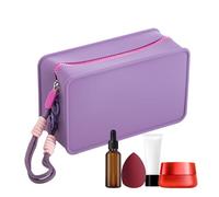 Toiletry Bag - Silicone, 7.09x2.56x3.54in Toiletry Organizer Bag Portable Design | Durable And Spacious Makeup Bags Organizer, ToiletryBag For Travel, Weekends, School, Business Trips, Beach, Cosmetic