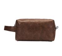 Toiletry Bag Travel Bag - Retro Large Hung Organizer, PU Leather Cosmetic Case | Portable Multifunction Water Resistant Makeup Storage, Travel Accessory Hygiene Kit for Toiletries, Men Women Daily Use
