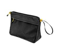 Toiletry Bag Women, Waterproof Makeup Pouch, Large Travel Organizer, 22x16x7.8cm, Zippered Cosmetic Case, Soft Fabric Handle, Pink Compact, for Bathroom Vacation Daily Use