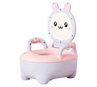 Toiletta da allenamento in vasino per bambini con manico Pottys Potty a forma di coniglio con cassetto toilette e cuscino PU Non slittamento Potties da allenamento a prova di splash per 0-6 anni sedi