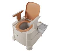 Toiletta da viaggio portatile da 1,5L, antispiffero, smontabile, perfetta per campeggio, colore arancione materno