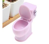 Toiletta Delle Bambole In Miniatura - Accessorio Per Mobili Da Toilette Giocattolo | Prop Di Bagno Divertente Con Suono Di Lavaggio, Design Realistico Sul Coperchio Incernierato Per Il Gioco Di Ruolo