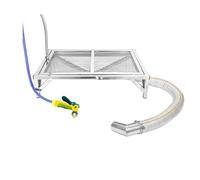 Toilette for animali con scarico in acciaio inossidabile, vassoio porta pipì for cani da esterno for interni, lettiera for cani for portico, bagno, appartamento, balcone(78X50cm/30.7X19.6in)