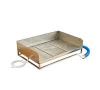 Toilette for animali domestici in acciaio inossidabile, toilette for cani con parete paraspruzzi rimovibile, toilette for vasino for cani di piccola, media e grande taglia(80X50cm/31.4X19.6in)
