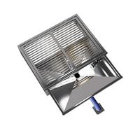 Toilette for cani, toilette for animali in acciaio inossidabile, toilette for cani di grande capacità direttamente attraverso la fogna for appartamento e patio(110X75cm/43.3X29.5in)