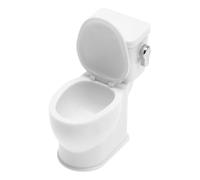 Toilette in miniatura per casa delle bambole, divertente WC, mobili per casa delle bambole, WC con suono di scarico, accessorio per il bagno della casa delle bambole, ideale per decorare torte e