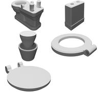 Toilette Mobile per Casa Bambole LOL Surprise Bagno Set Gioco Stampato 3D