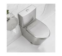 Toilette monoblocco in acciaio inox 304 ad alta efficienza, potente sifone a doppio flusso per risparmio idrico, per uso commerciale nelle cabine della metropolitana e nei bagni pubblici