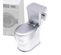 Toilette per decorazione casa delle bambole, giocattolo in miniatura, ideale per palcoscenico, WC con suono a filo, come accessorio e arredamento per casa delle bambole, migliora l'esperienza
