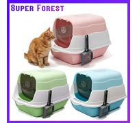 Toilette per gatti completamente chiusa, toilette per gatti da interno resistente agli spruzzi, con paletta in omaggio