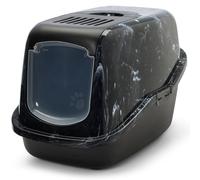 SAVIC Lettiera Nestor Marmo Nero 56x39x39 CM Con Filtro Coperchio Incernierato