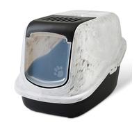 Toilette per gatti Savic Nestor Marble - marmo bianco-grigio / nero