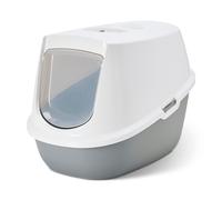 Savic Lettiera per gatti Robin – grigio chiaro/bianco 54,5 x 39 x 39 cm
