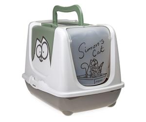 Toilette per gatti Simon's Cat - grigio / verde / bianco
